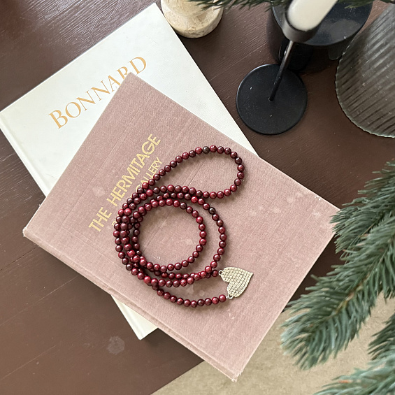 Бусы длинные сердце "Кижи"